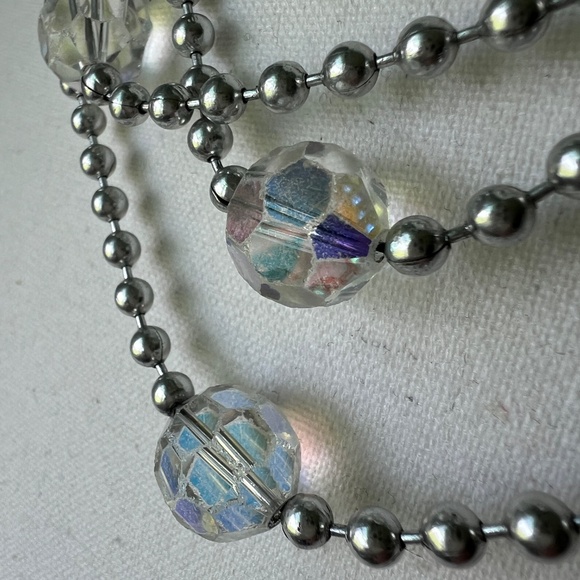 Vintage Stuart Freeman NYC Necklace 54" Ball Chain AB Lucite Beads 1980s - Picture 8 of 16